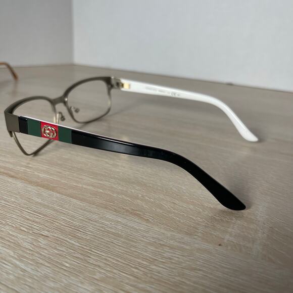 Gucci GG4214 5L3 Eyeglasses Silver Black Frames Only READ 54-16-135 - Picture 9 of 11